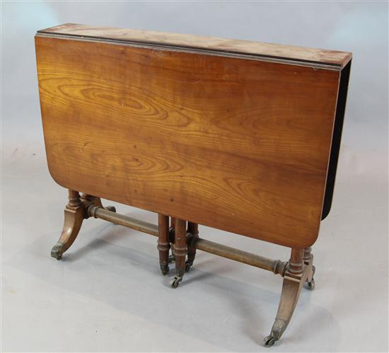 A Victorian satinwood Sutherland table 2ft 9in.